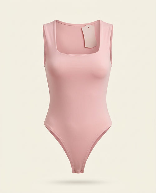 Body Rosa Palo Escote Cuadrado
