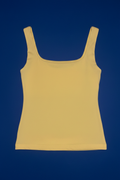 Top Amarillo Limón - Fondo Azul Cobalto